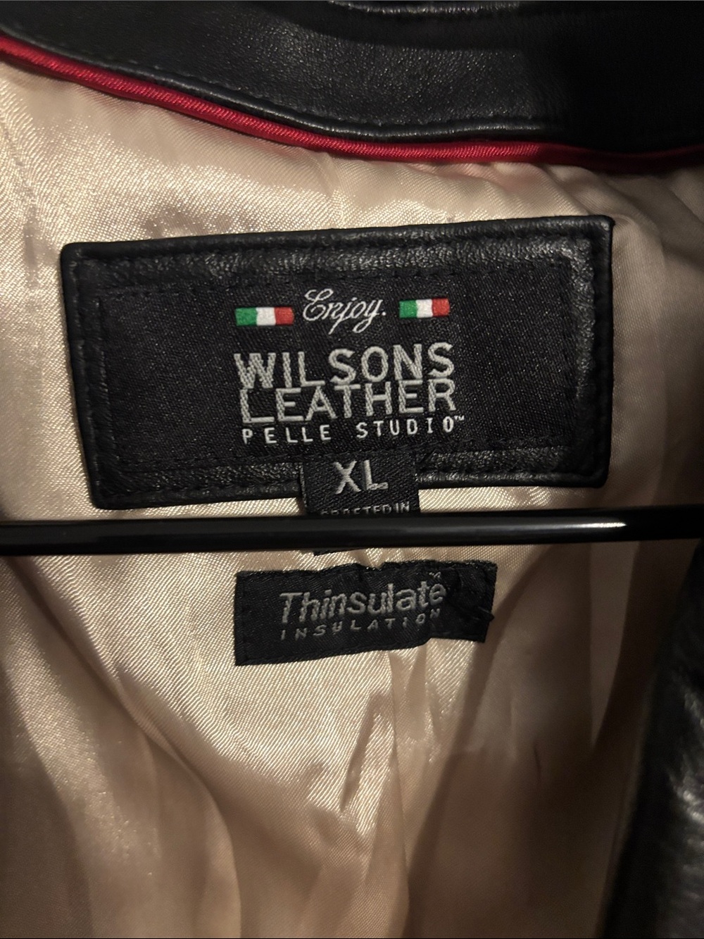 Wilsons Long Leather Black Leather Jacket
